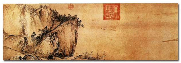 Ancient Chinese Painting mountains - Staré čínské malby hory
